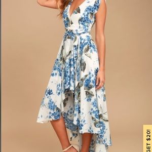 Lulu’s French Countryside White Floral Hi-Lo Dress
